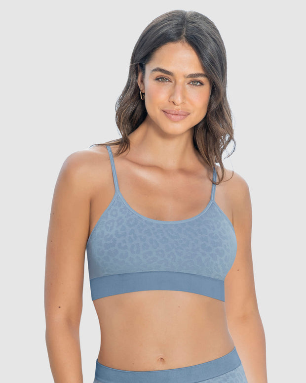 Top en animal print ultraligero en tecnología seamless