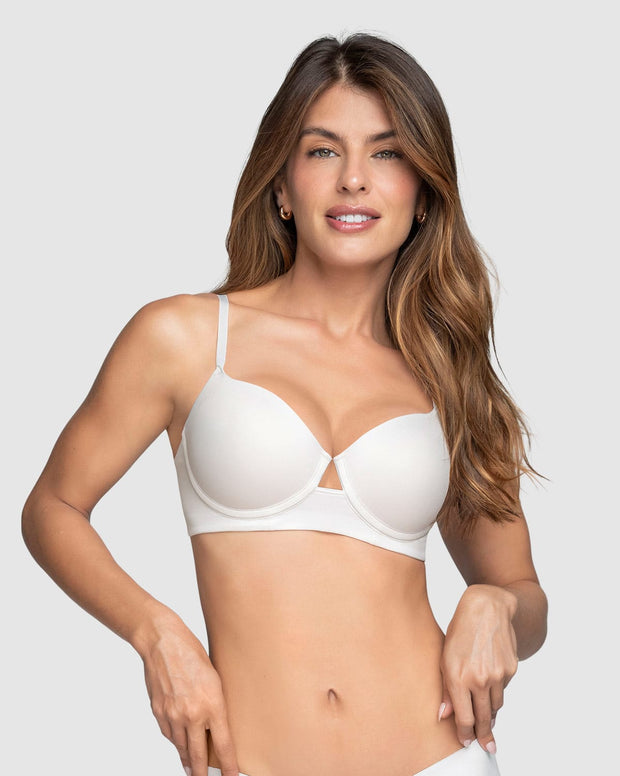 Brasier de realce alto con escote profundo