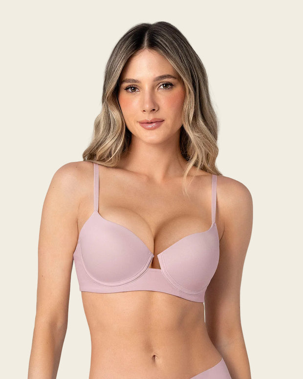 Brasier de realce alto con escote profundo