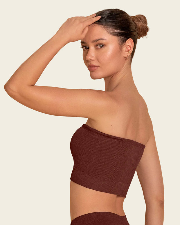 Top strapless sin costuras