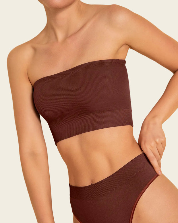 Top strapless sin costuras