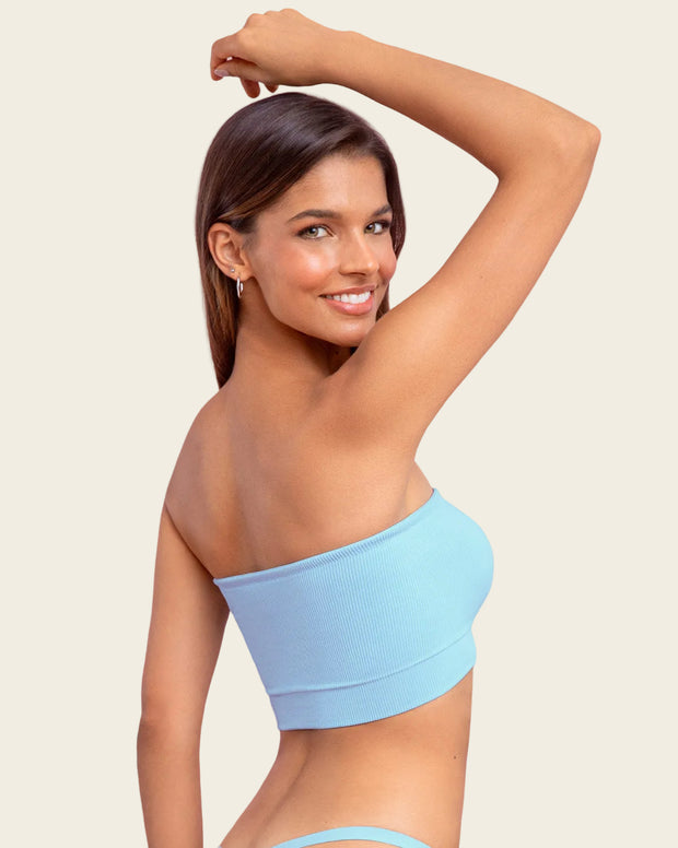 Top strapless sin costuras
