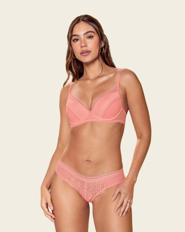 Brasier con encaje y copas suaves