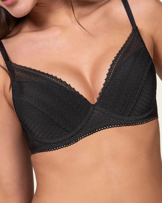 Brasier con encaje y copas suaves