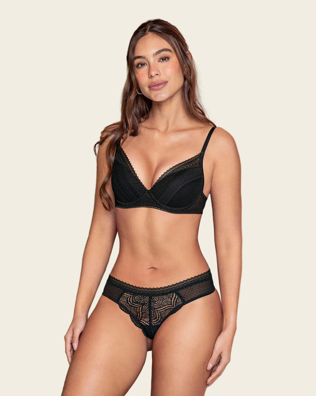 Brasier con encaje y copas suaves