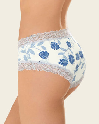 Panty hípster tiro medio en tela lisa y encaje#color_c06-estampado-rosas
