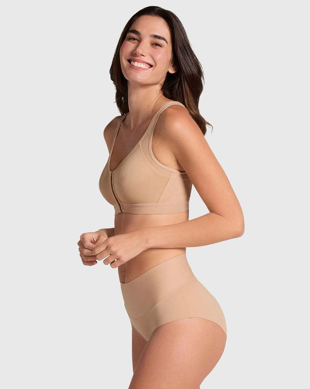 Panty hípster tiro alto de control fuerte de abdomen