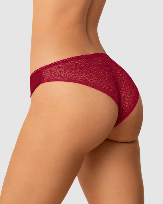 Hípster tiro medio, glúteos en encaje