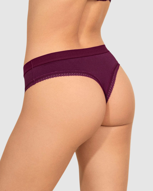 Panty brasilera Liso + Encaje