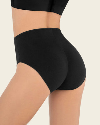 Panty hípster en algodón, control moderado#color_700-negro