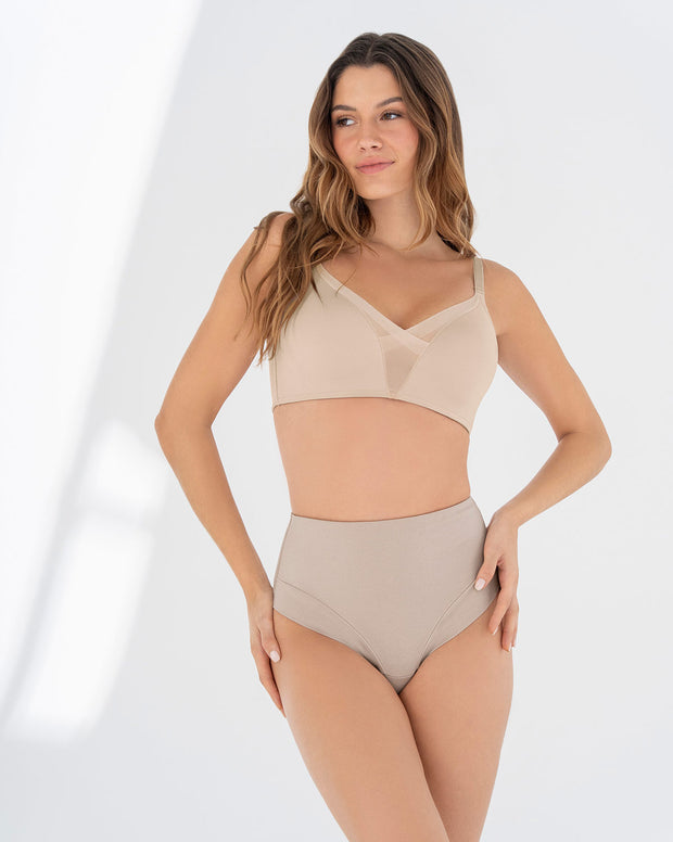 Panty hípster en algodón, control moderado