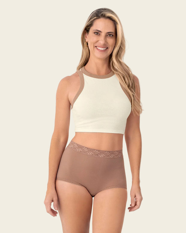 Paquete x 3 panties clásicos con toques de encaje