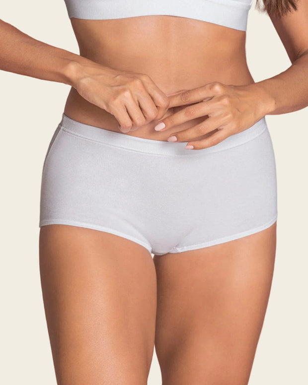 Paquete x 3 cómodos panties estilo bóxer con algodón