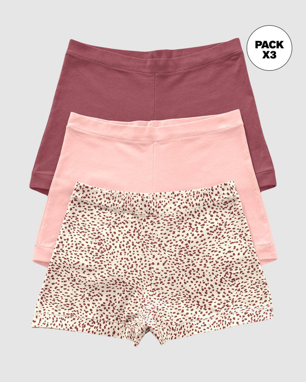 Paquete x 3 bóxers con algodón elástico