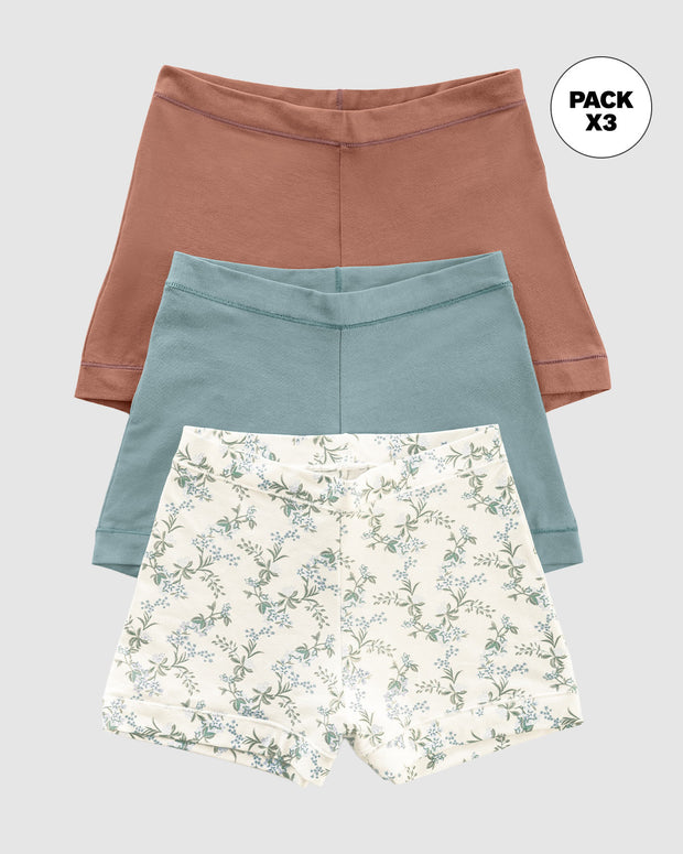 Paquete x 3 bóxers con algodón elástico