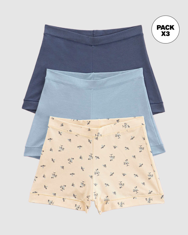 Paquete x 3 bóxers con algodón elástico