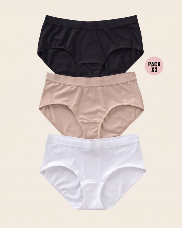 Paquete x 3 hipsters cómodos invisibles en piernas