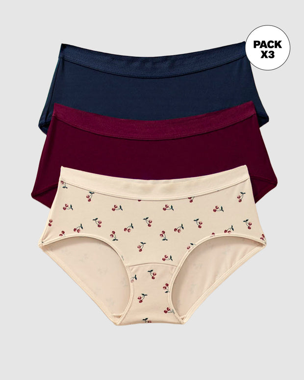 Paquete x 3 hípsters cómodos y suaves de buen cubrimiento