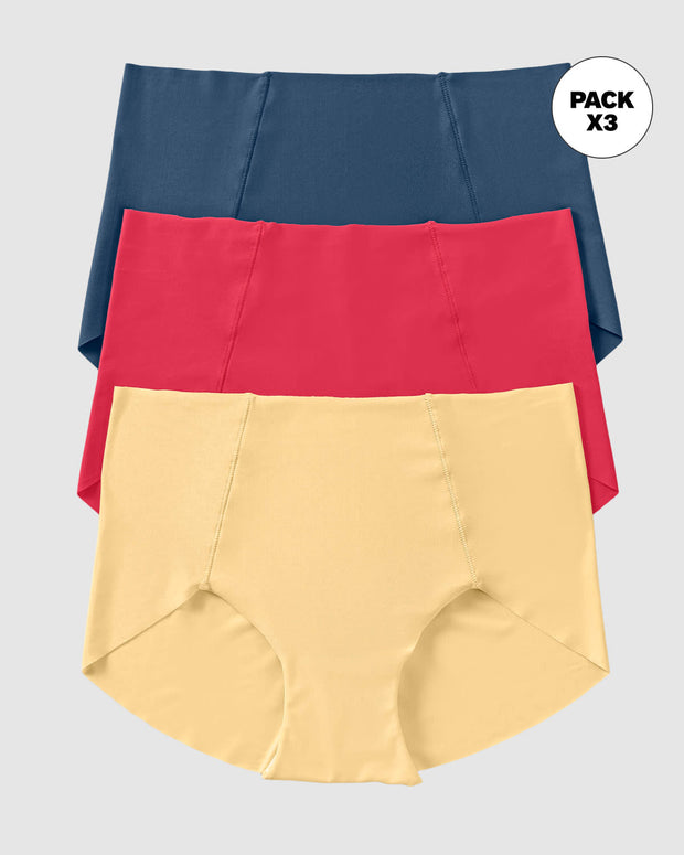 Paquete x 3 panties clásicos de apariencia invisible