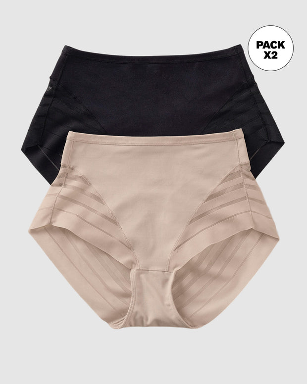 Paquete x 2 panty faja clásicos control moderado de abdomen