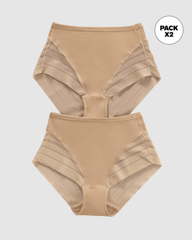 Paquete x 2 panty faja clásicos control moderado de abdomen