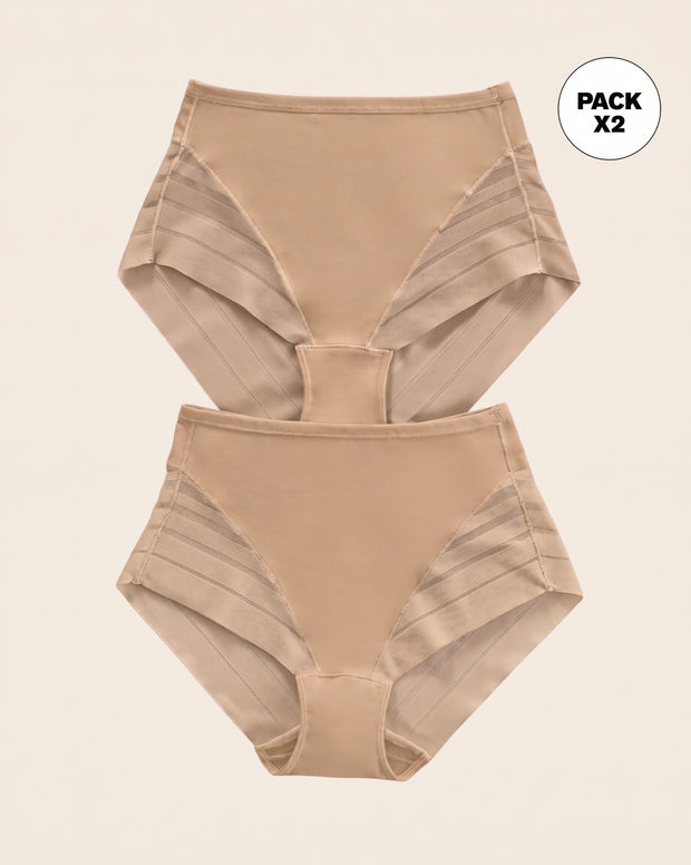 Paquete x 2 panty faja clásicos control moderado de abdomen