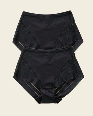 Panty faja clásico paquete x 2 control moderado de abdomen#color_s04-negro