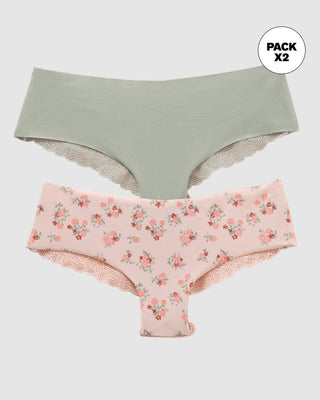 Paquete x 2 panties cacheteros descaderados con encaje#color_s50-fondo-rosado-estampado-gris-claro