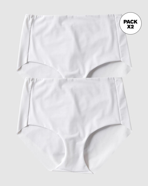 Paquete x 2 panty clásicos efecto invisible control fuerte en abdomen