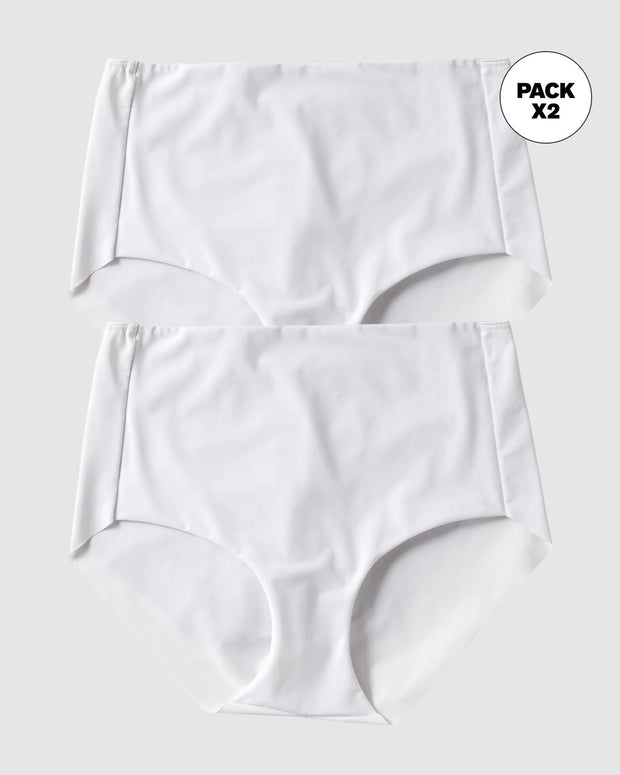 Paquete x 2 panty clásicos efecto invisible control fuerte en abdomen