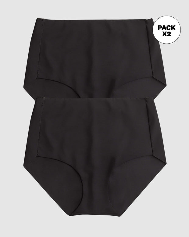 Paquete x 2 panty clásicos efecto invisible control fuerte en abdomen