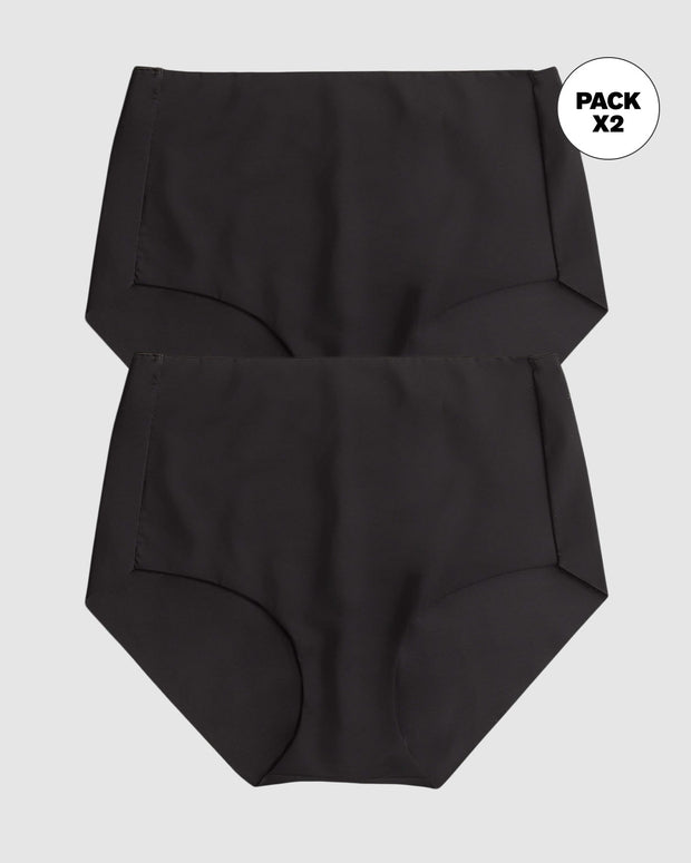 Paquete x 2 panty clásicos efecto invisible control fuerte en abdomen