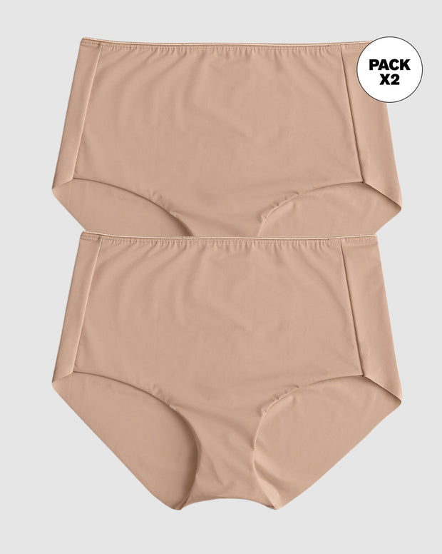Paquete x 2 panty clásicos efecto invisible control fuerte en abdomen