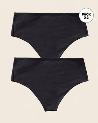 Paquete x 2 panty faja brasilera de control fuerte tiro alto#color_700-negro