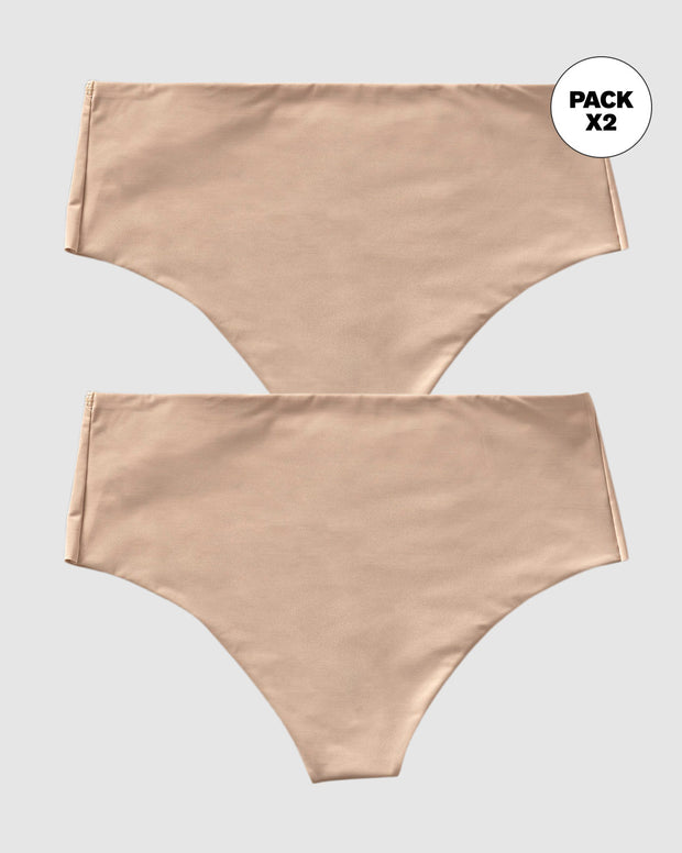 Paquete x 2 panty faja brasilera de control fuerte tiro alto