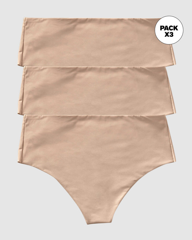 Paquete x 3 Panty faja brasileras de control fuerte tiro alto