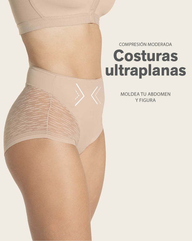 Panty faja clásico invisible con transparencias en glúteos y laterales