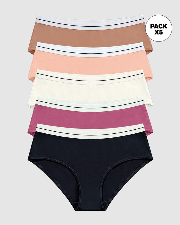 Paquete x 5 panties estilo hípster
