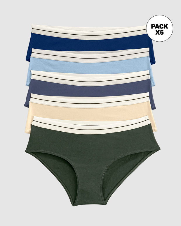 Paquete x 5 panties estilo hípster