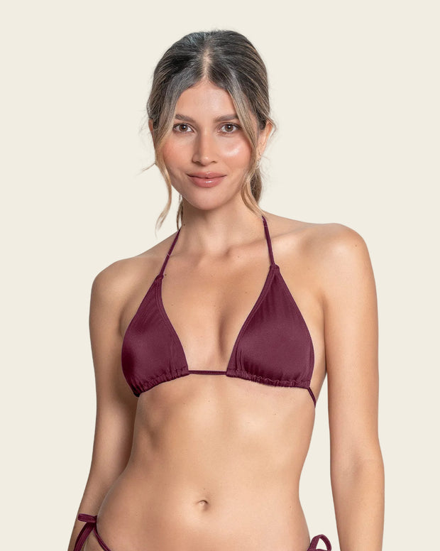 Vestido de baño bronceado perfecto bikini con top y panty anudables