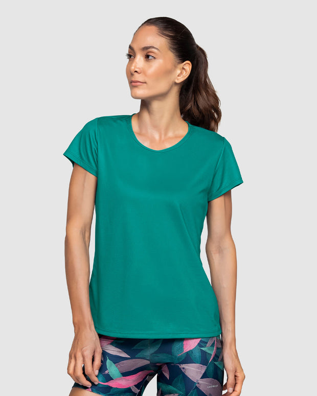 Camiseta deportiva de secado rápido y silueta semiajustada