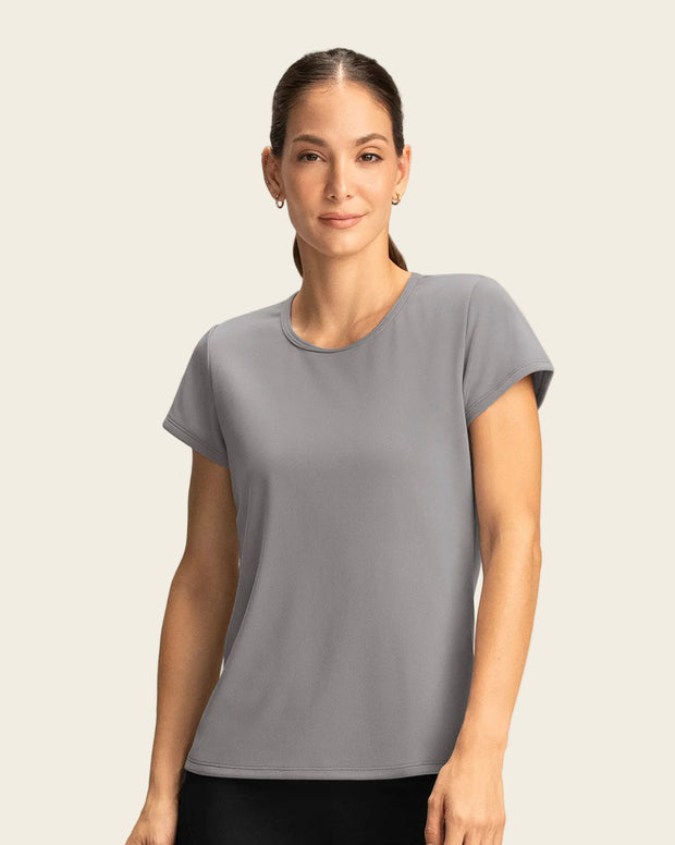 Camiseta deportiva de secado rápido y silueta semiajustada