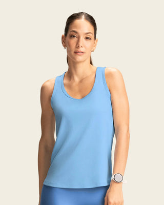 Camiseta deportiva de secado rápido y silueta semiajustada para mujer#color_913-azul-medios