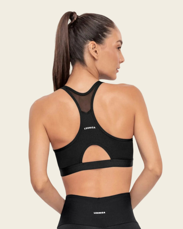 Top deportivo con espalda atlética en material de secado rápido