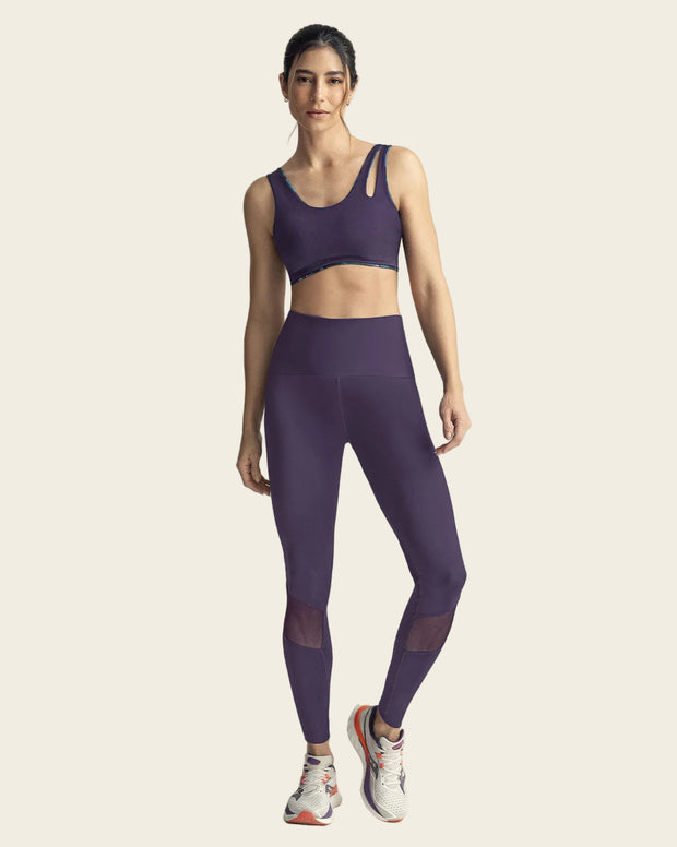 Legging de control con mallas transpirables en piernas