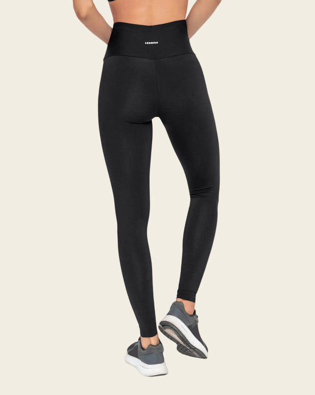 Legging deportivo de control con pretina cruzada en forma de v
