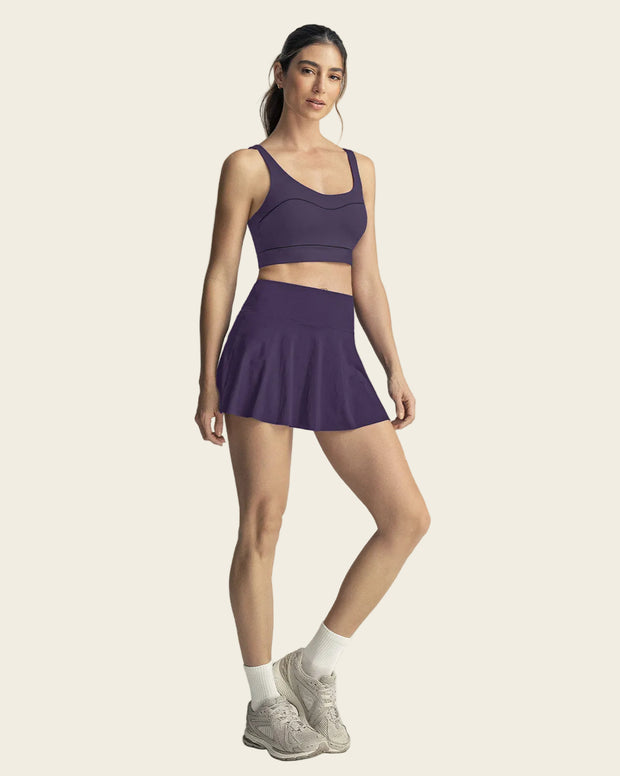 Falda deportiva con short interno con bolsillo