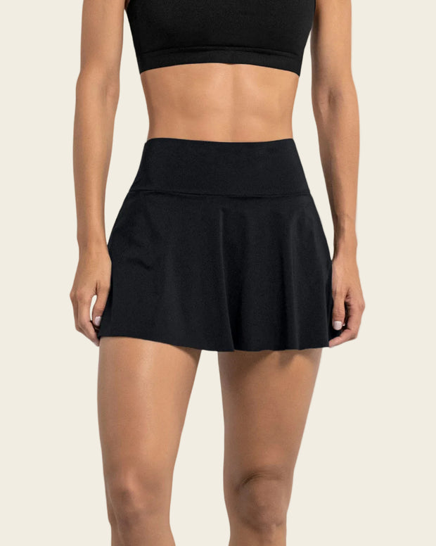 Falda deportiva con short interno con bolsillo