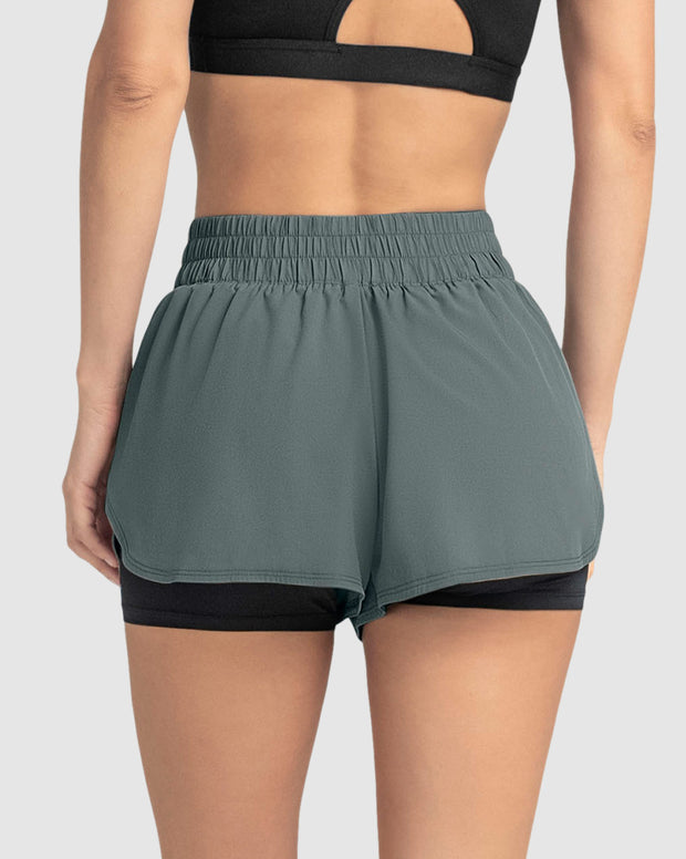 Short deportivo con short ajustado interno