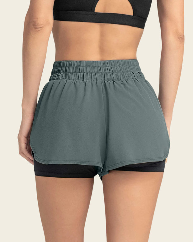 Short deportivo con short ajustado interno